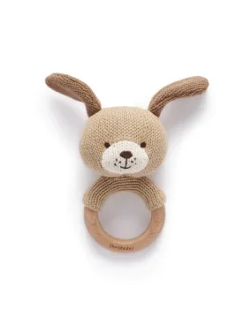 KNITTED DOG RATTLE - GINGER