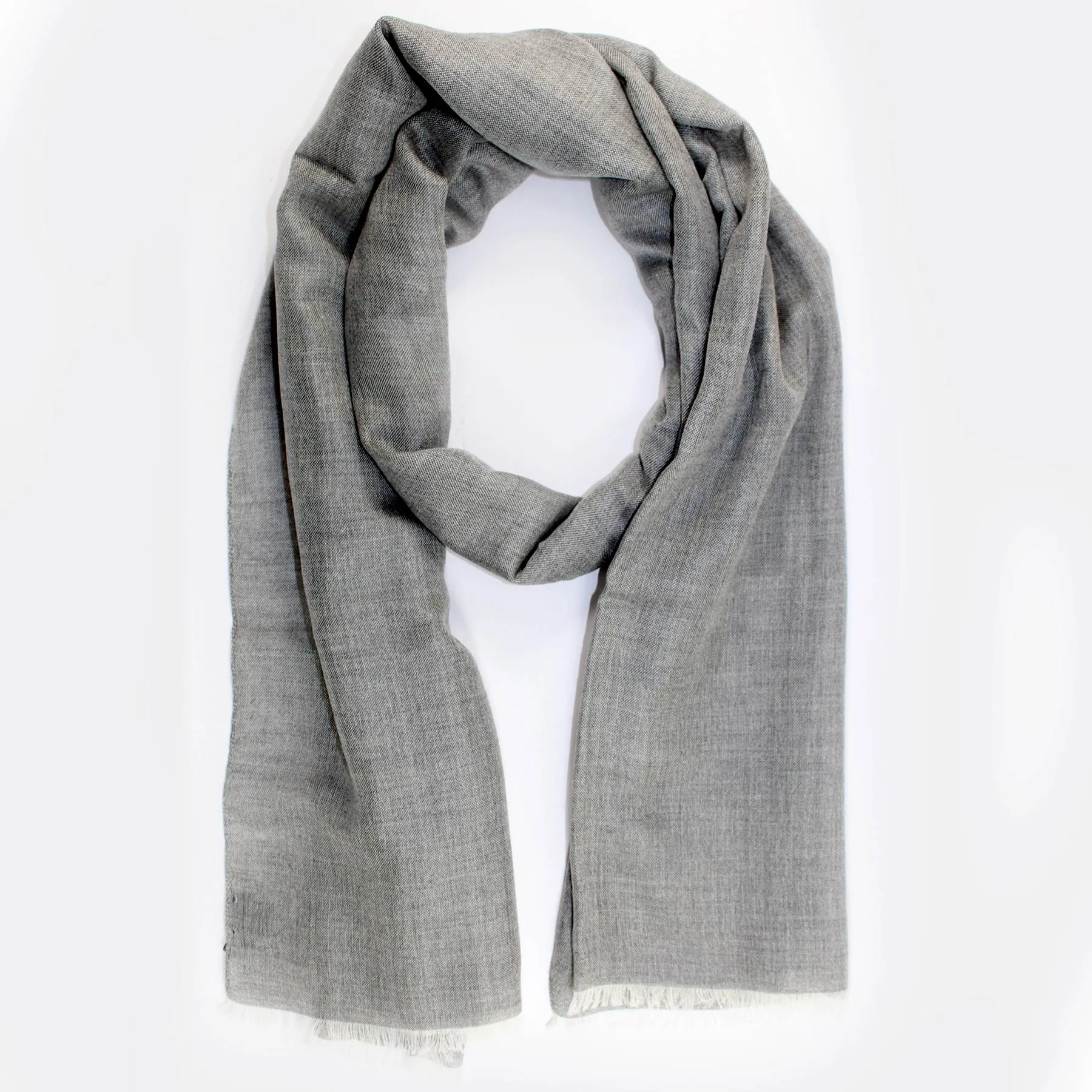 Lanvin Scarf Gray - Cashmere Silk Shawl - SALE