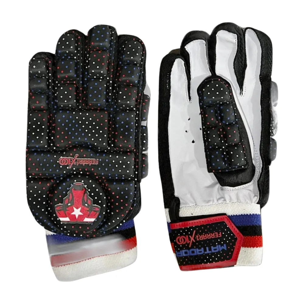 Matador Batting Gloves, Hard Tennis Cricket Batting Gloves Black