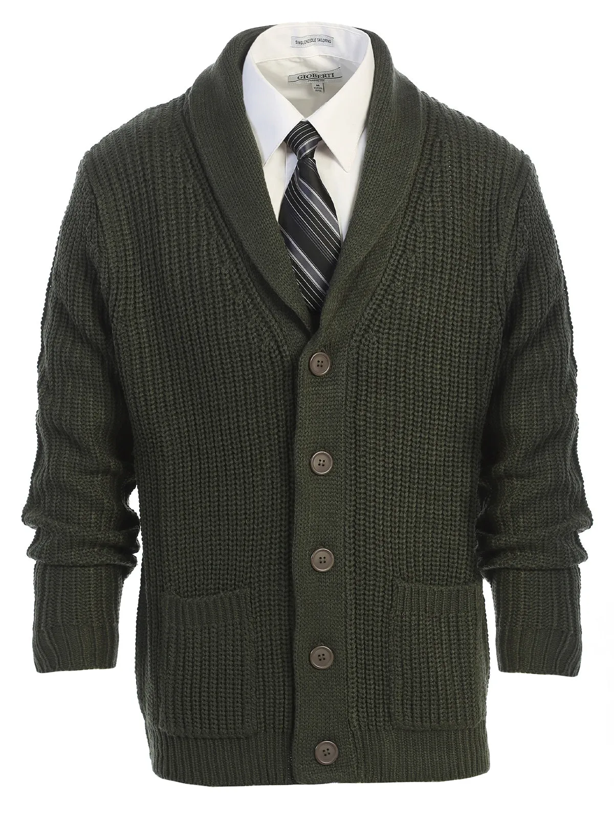 Men's Shawl Collar Knitted Cardigan