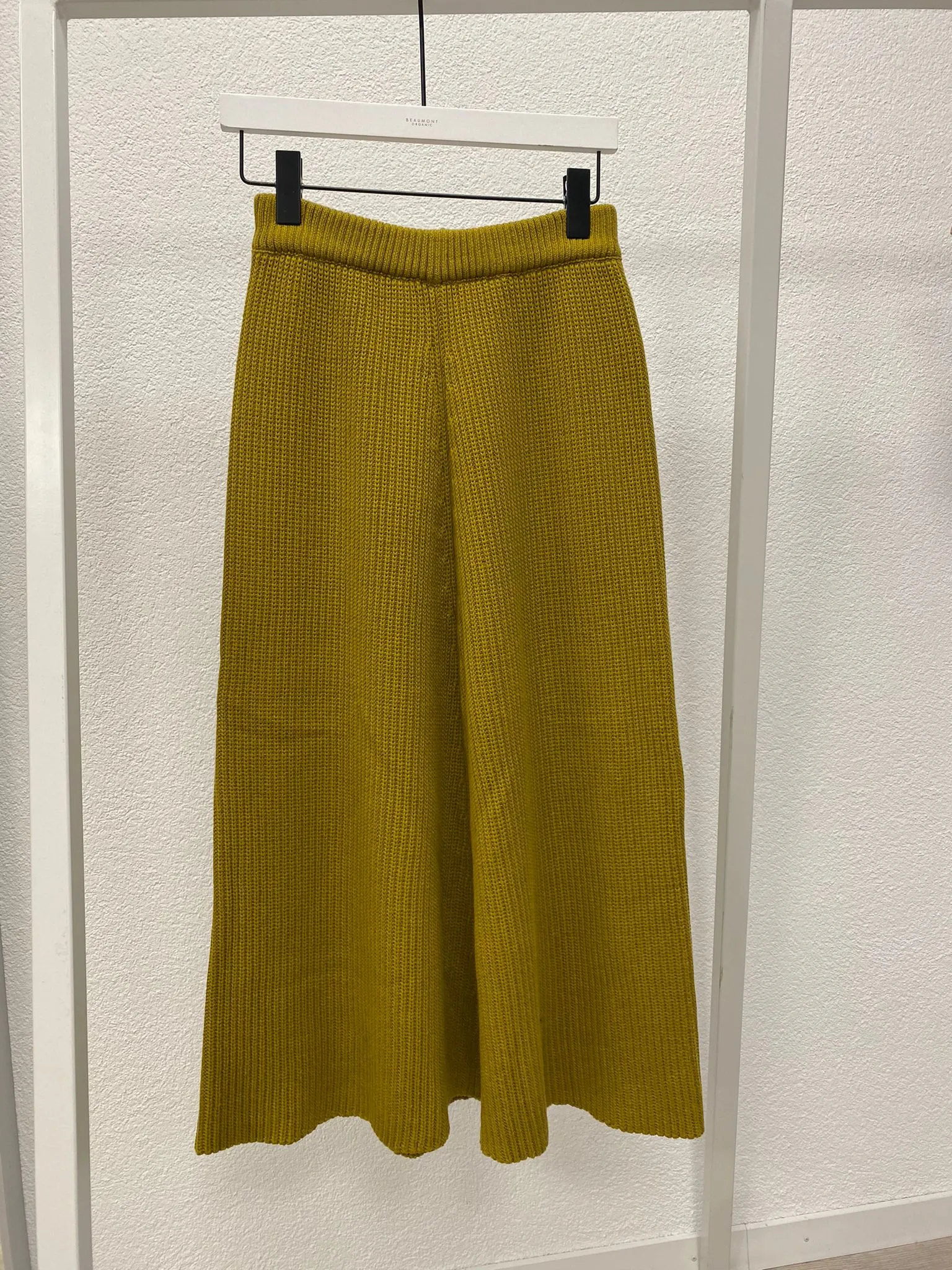 Mio Organic Cotton Knitted Skirt in Chartreuse