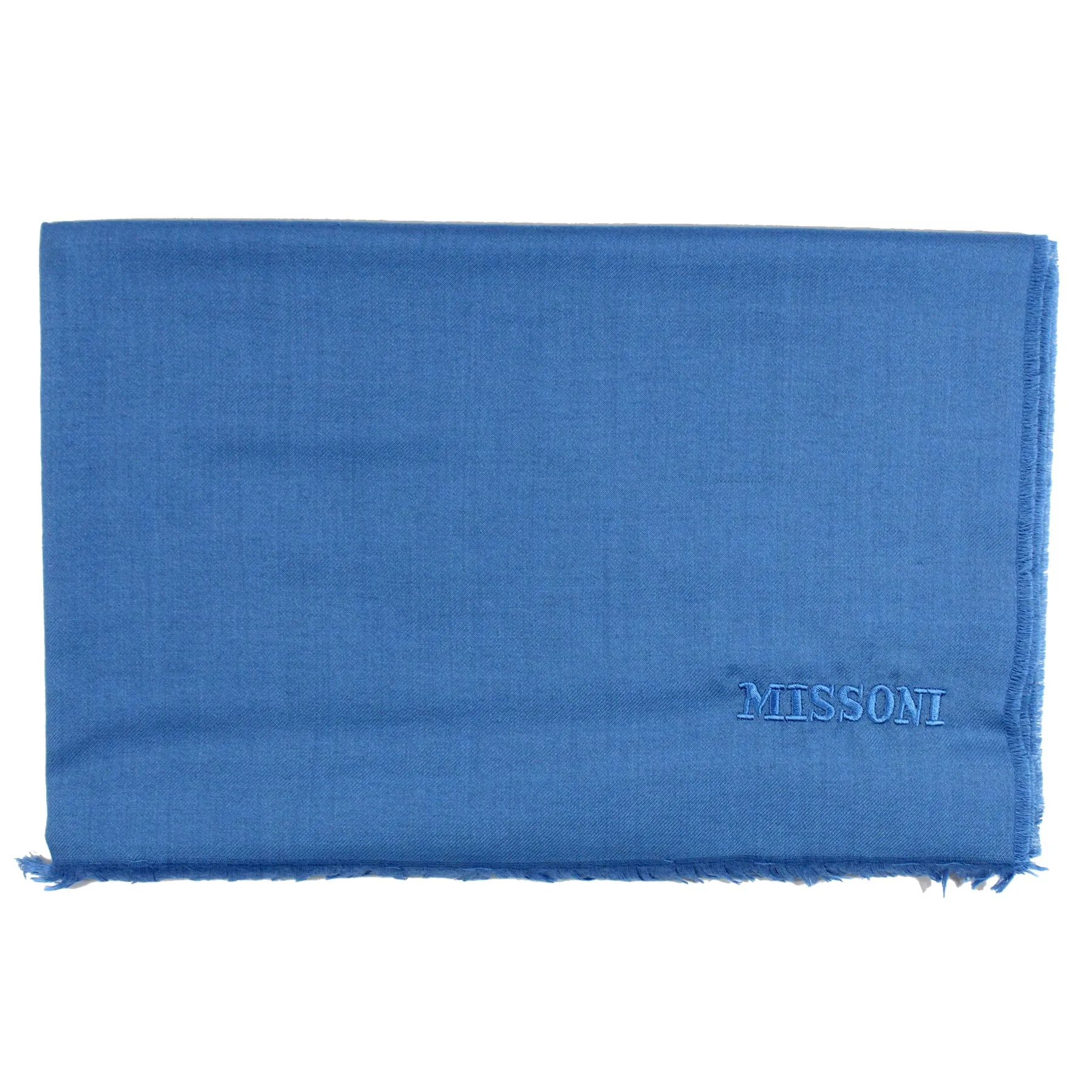 Missoni Scarf Blue Design - Cashmere Silk Designer Shawl SALE