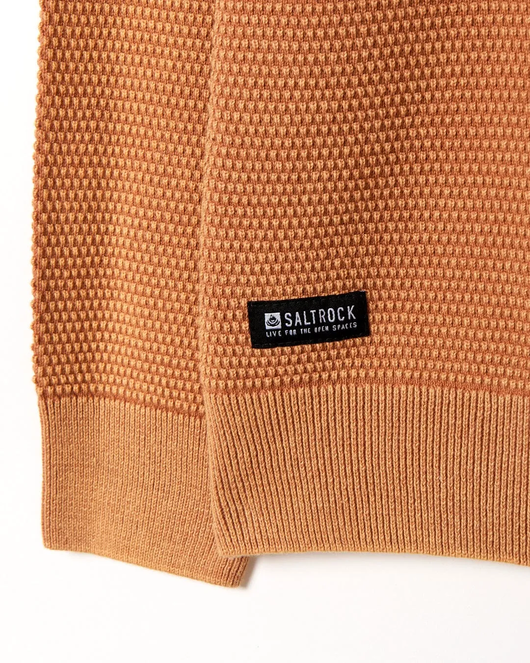 Moss - Mens Washed Knitted Crew - Orange