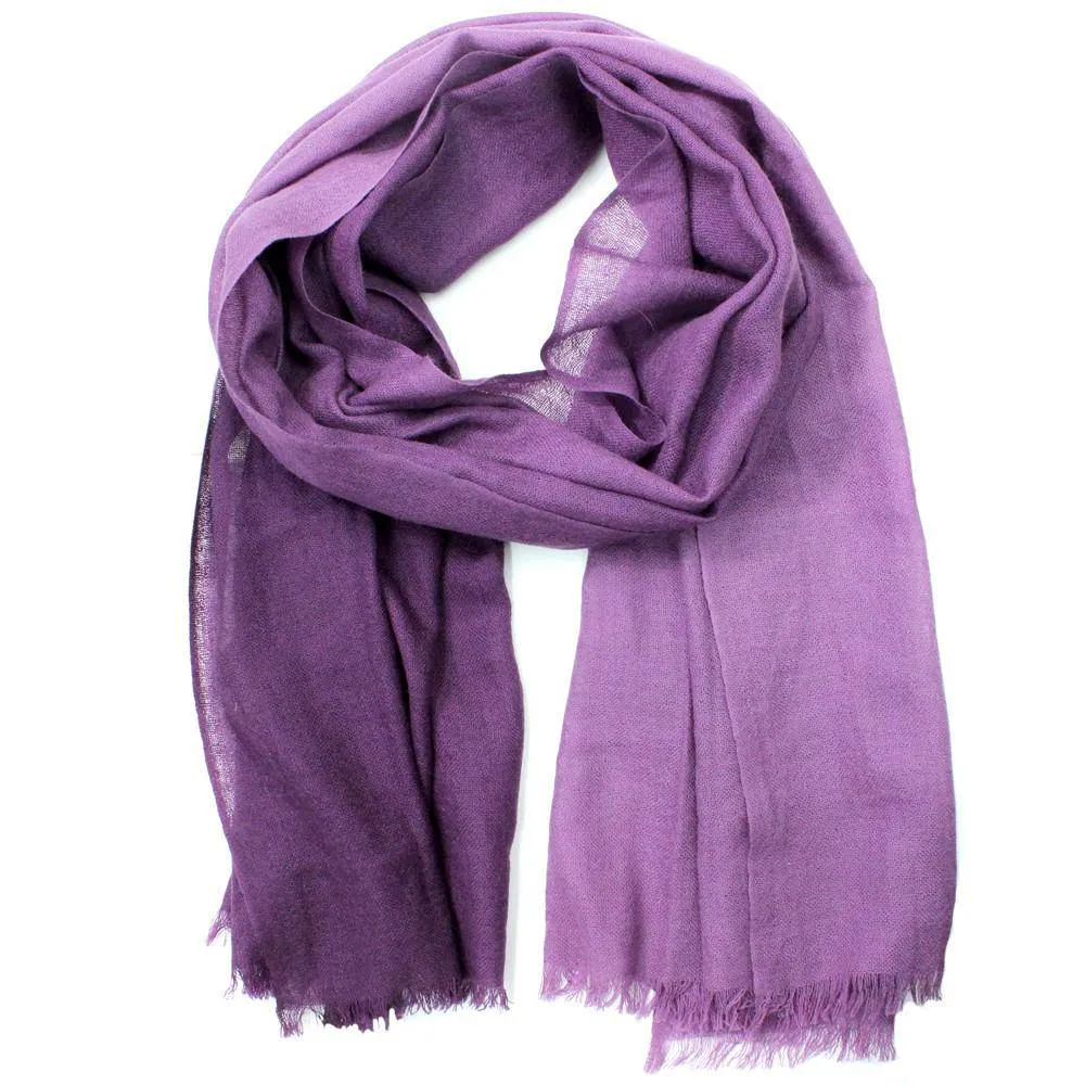 Ombre Cashmere Blend Scarf - Deep Plum