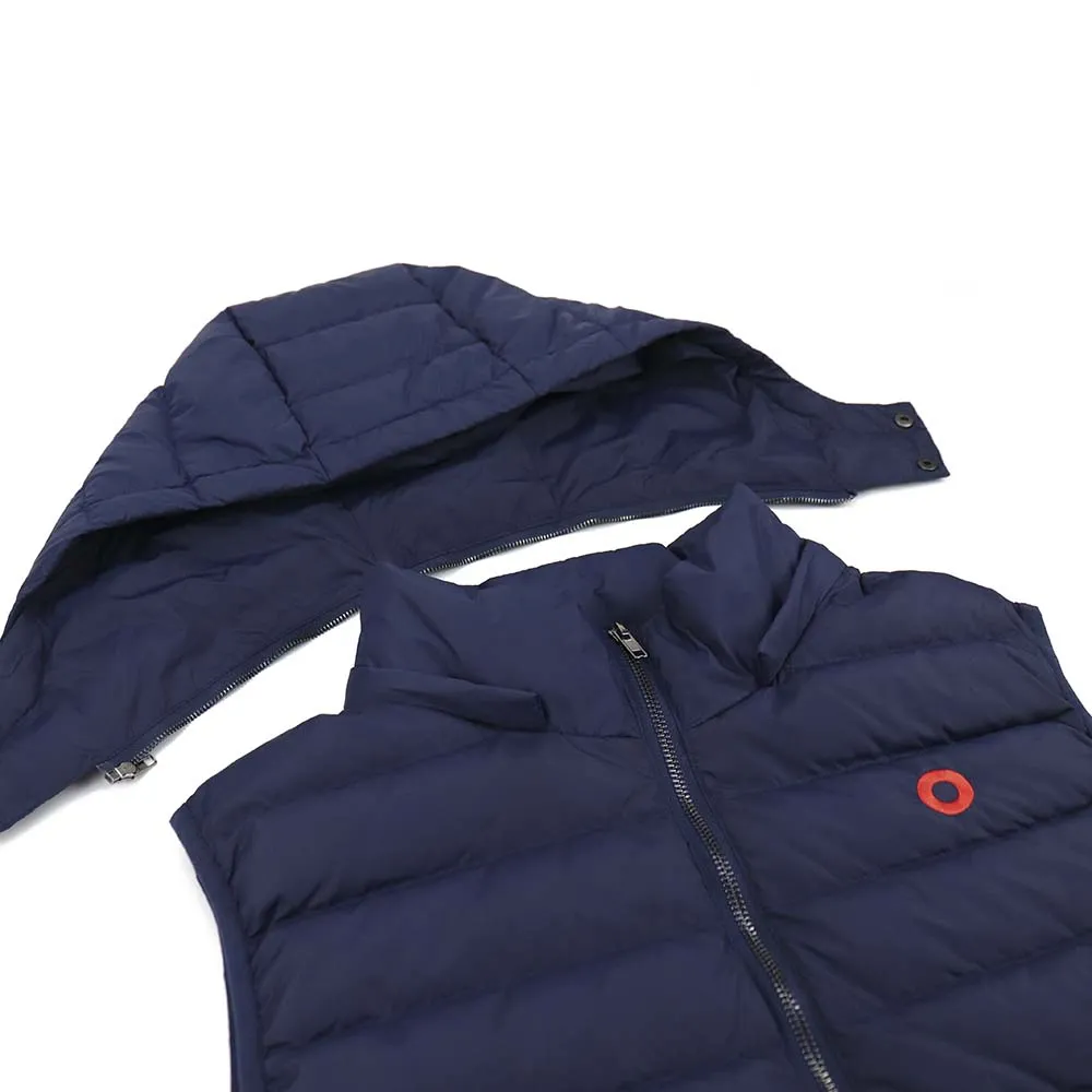 Phish | Hooded Puffer Vest |  Navy w/ Red