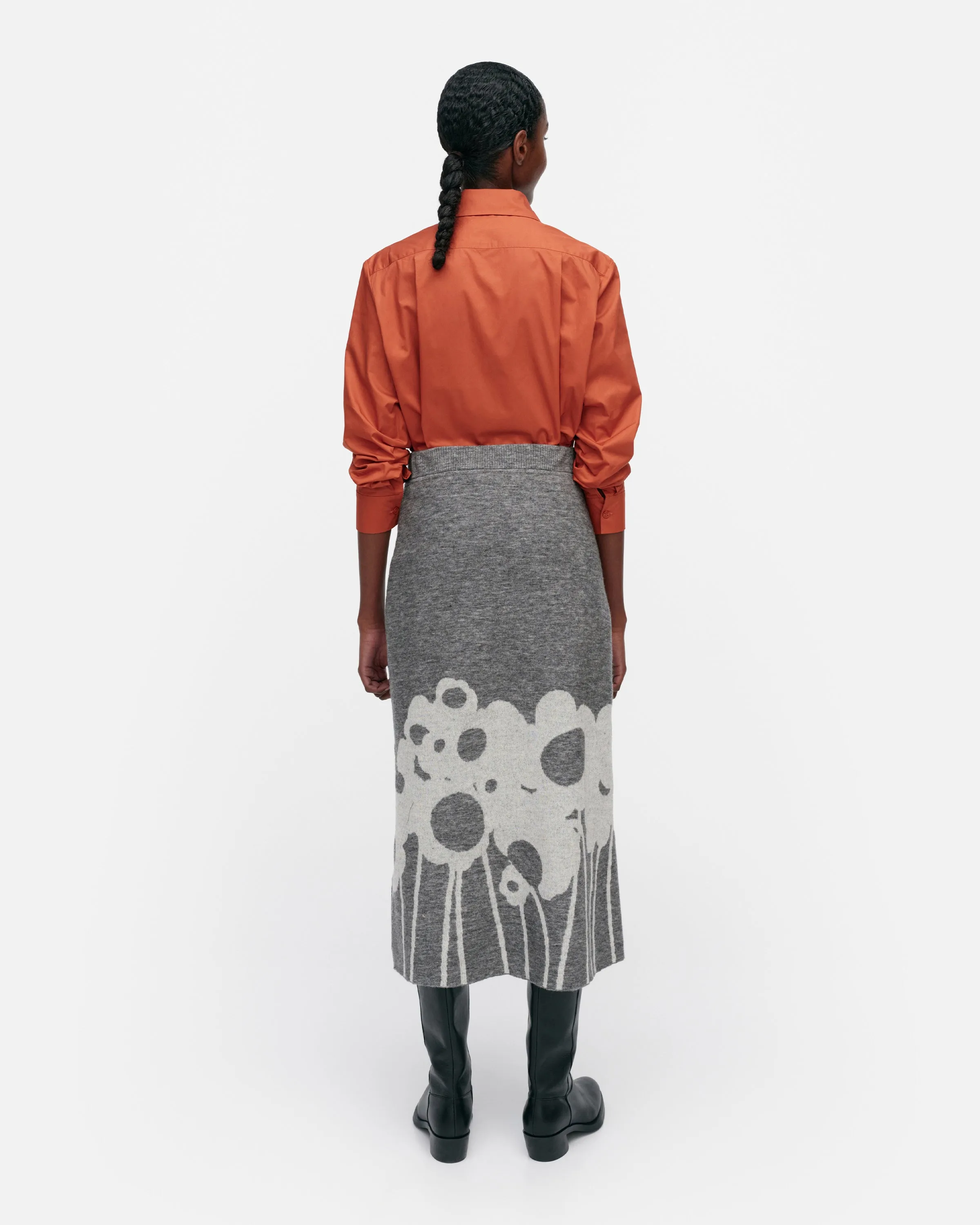 pieli lammet knitted wool skirt