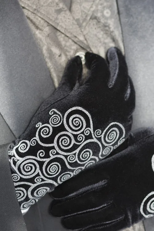 Polonova Klimt Spiral Velvet Gloves