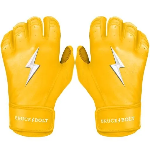 PREMIUM PRO Short Cuff Batting Gloves | YELLOW