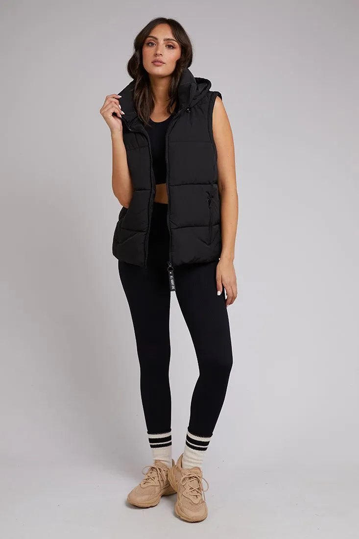 Remi Luxe Puffer Vest | Black