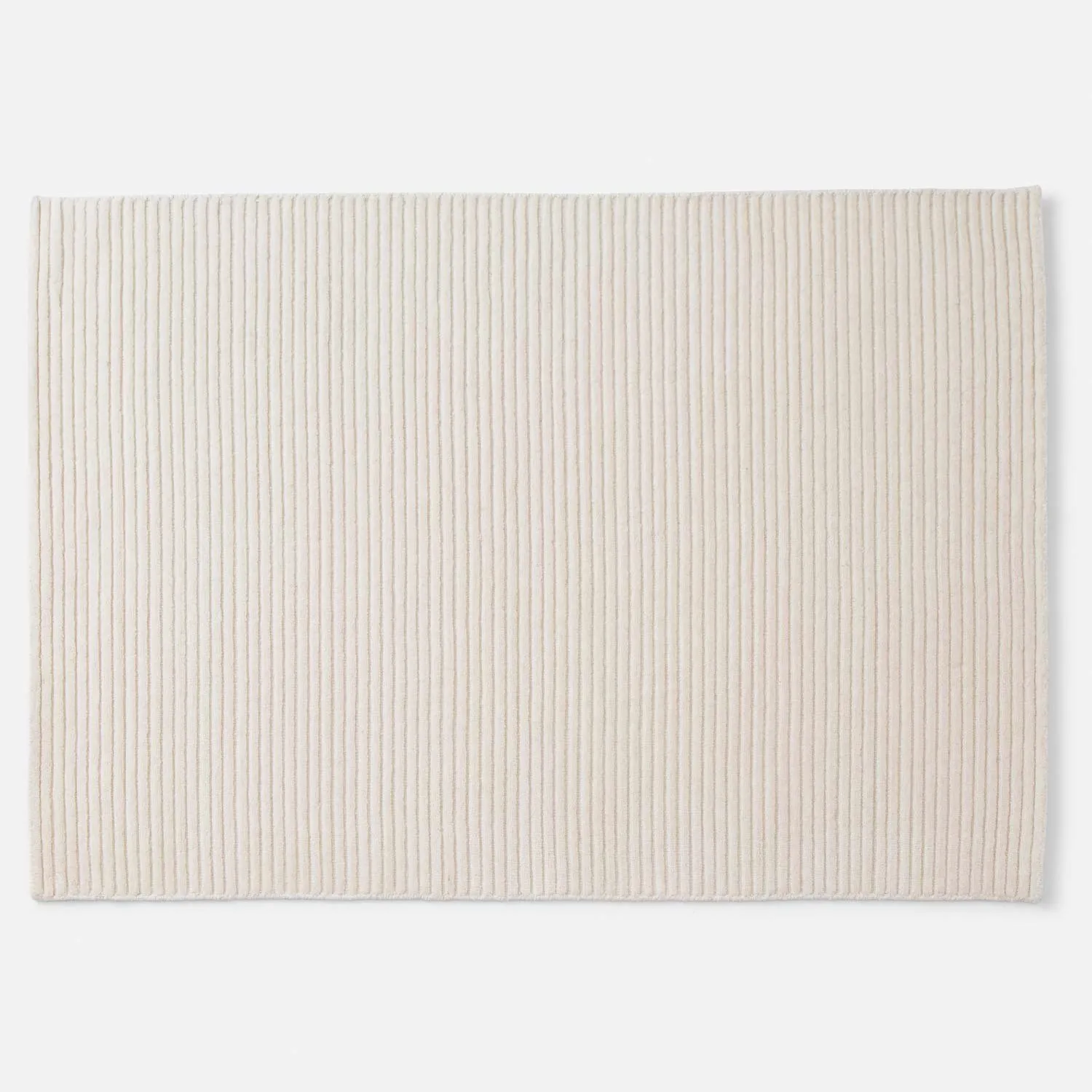 Ribbed Wool Rug - Ivory