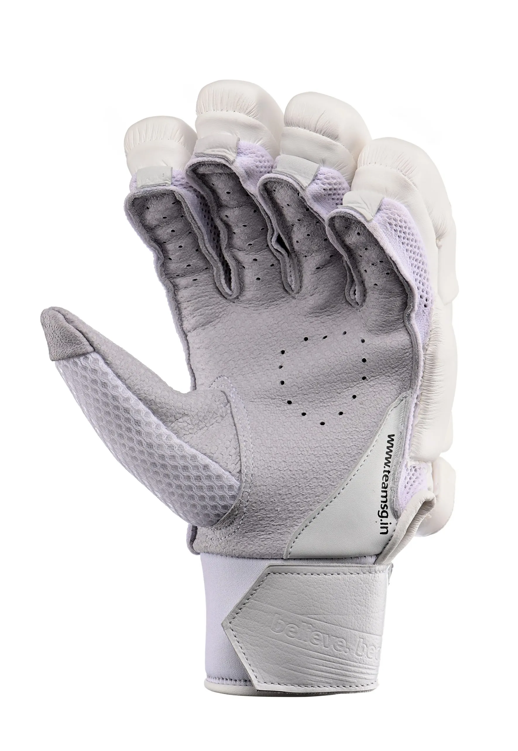 SG Hilite White Cricket Batting Gloves