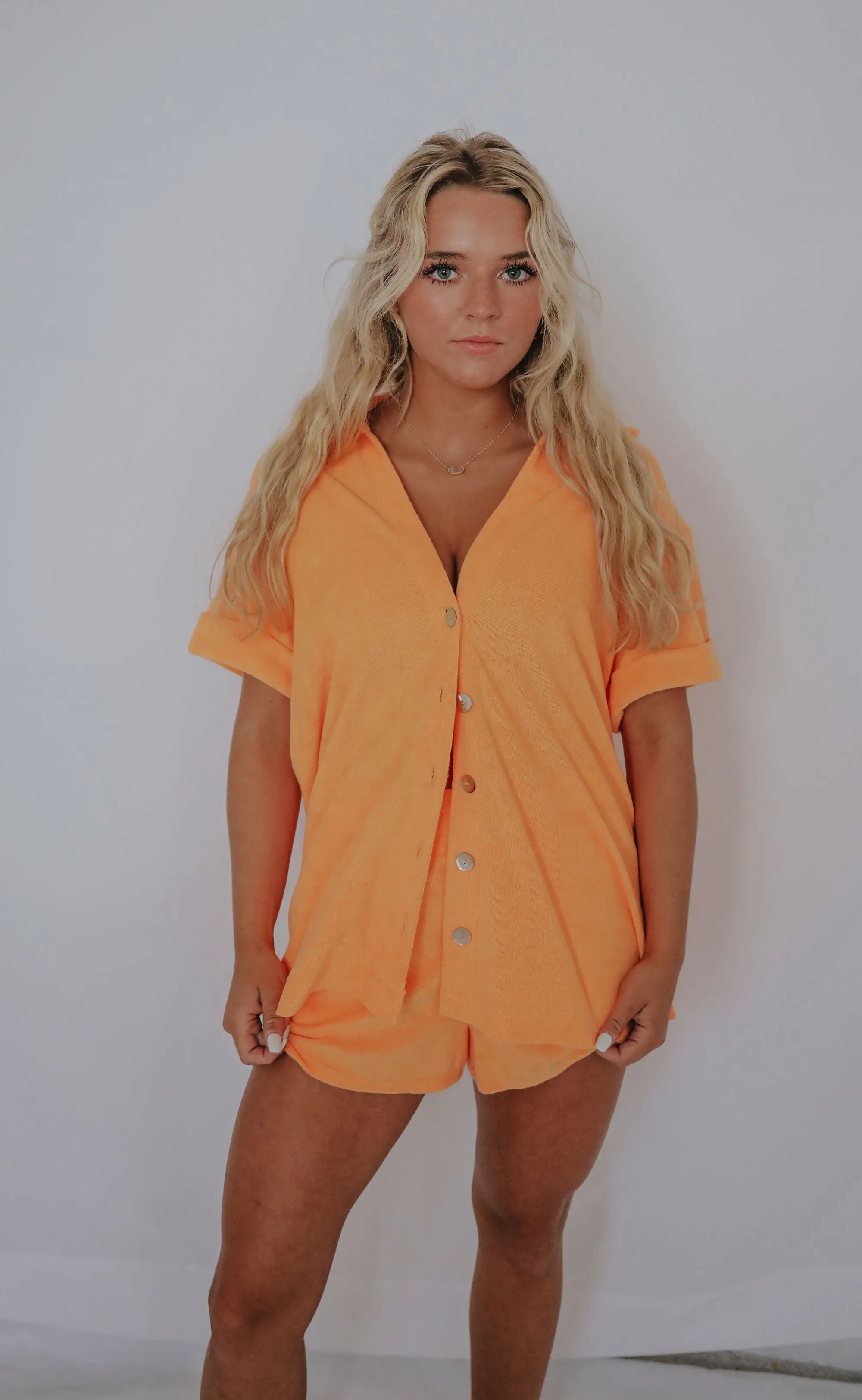 show me your mumu: parker button down - orange