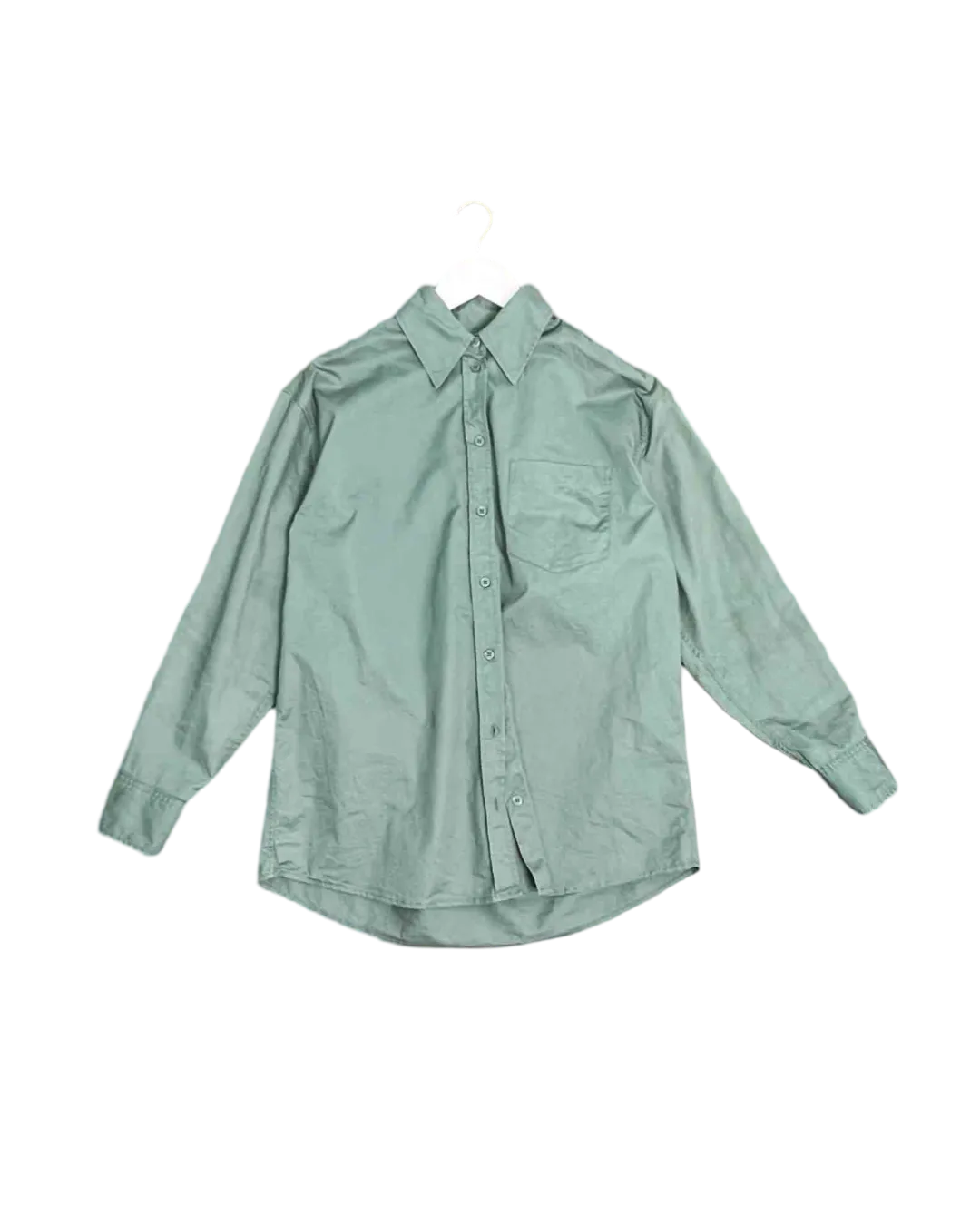 Size XS/S - Blanca Green Button-Down Cotton Shirt