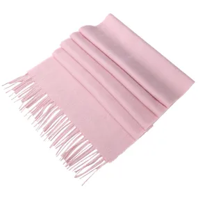 Solid Color Woolen Scarf Pink WO4009