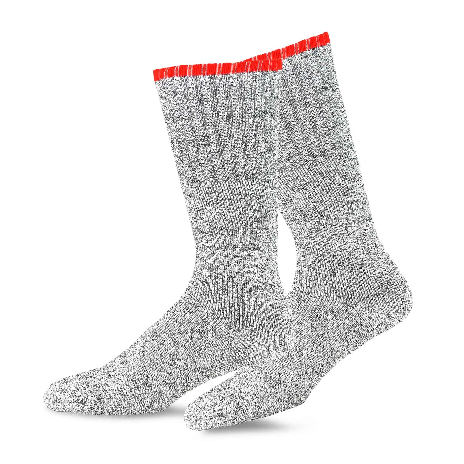 TeeHee Socks Men's Thermal Cotton Crew Solid Red/Blue 4-Pack (50766)