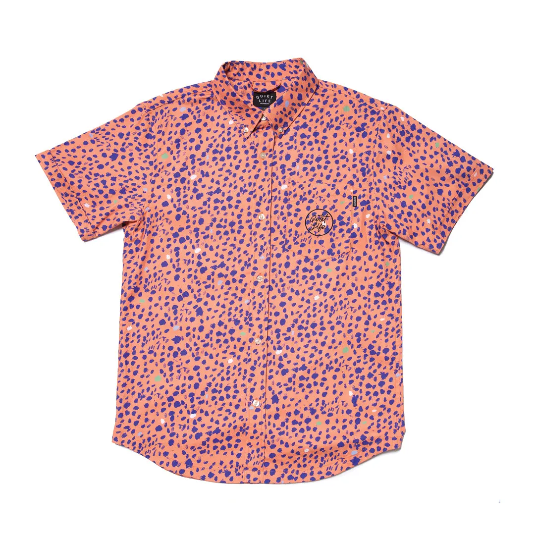 The Quiet Life - Morin Dalmatian Button Down Shirt - Coral