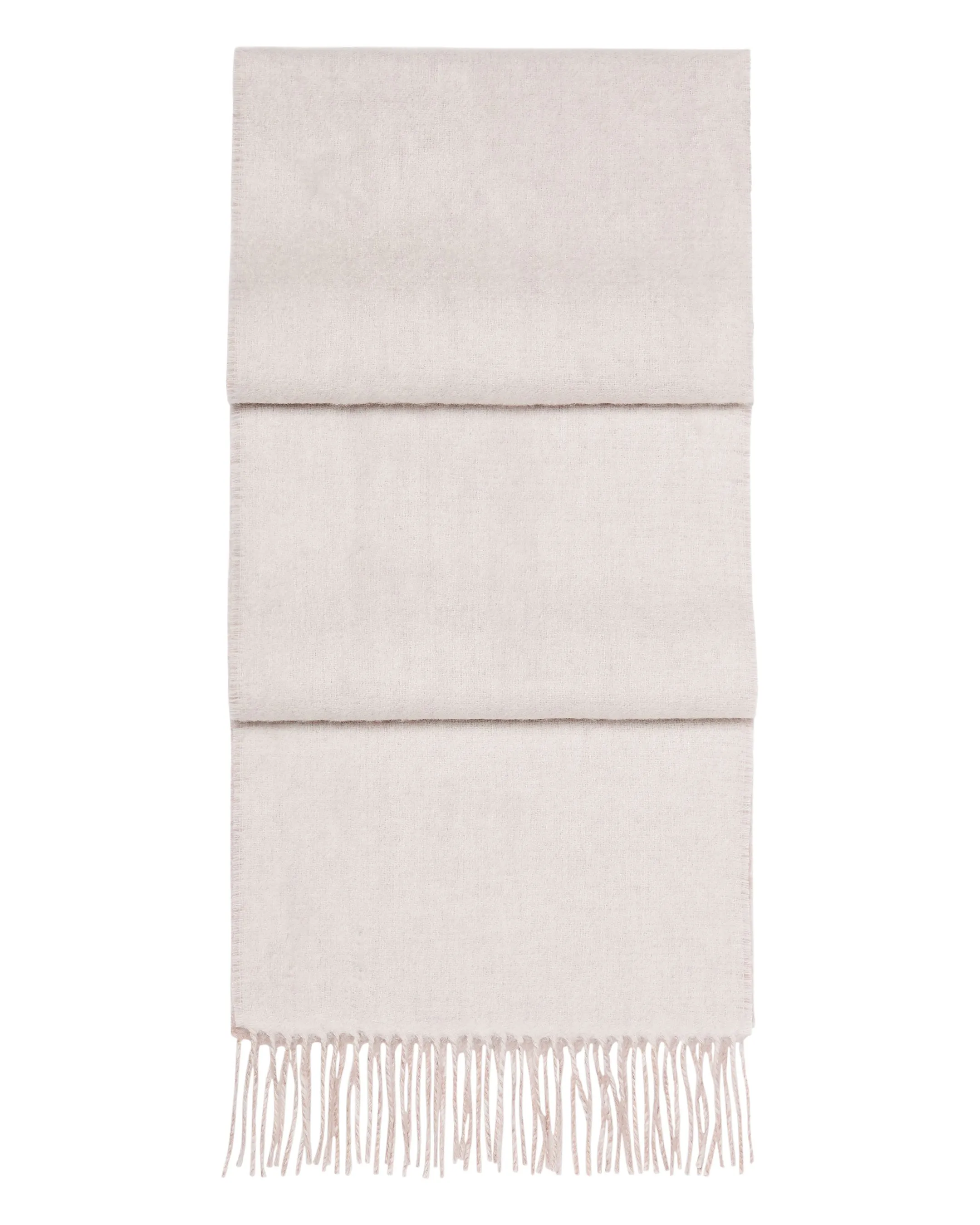 Unisex Doubleface Woven Cashmere Scarf Frost White