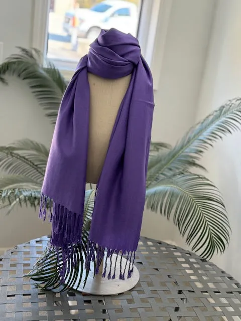 Unisex Elegant Scarf or Wrap, Lightweight Scarf or Shoulder Wrap, in Jewel Tones