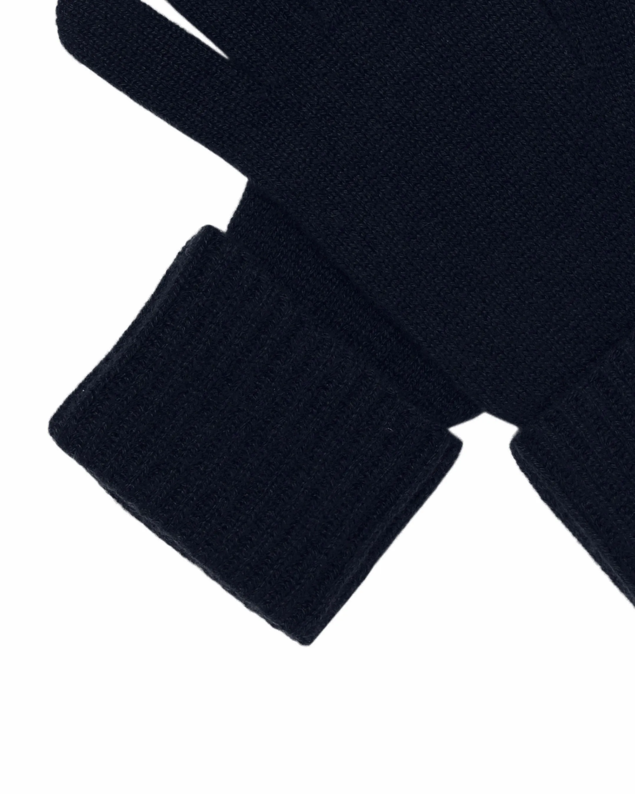 Women's Ribbed Cashmere Gloves Navy Blue