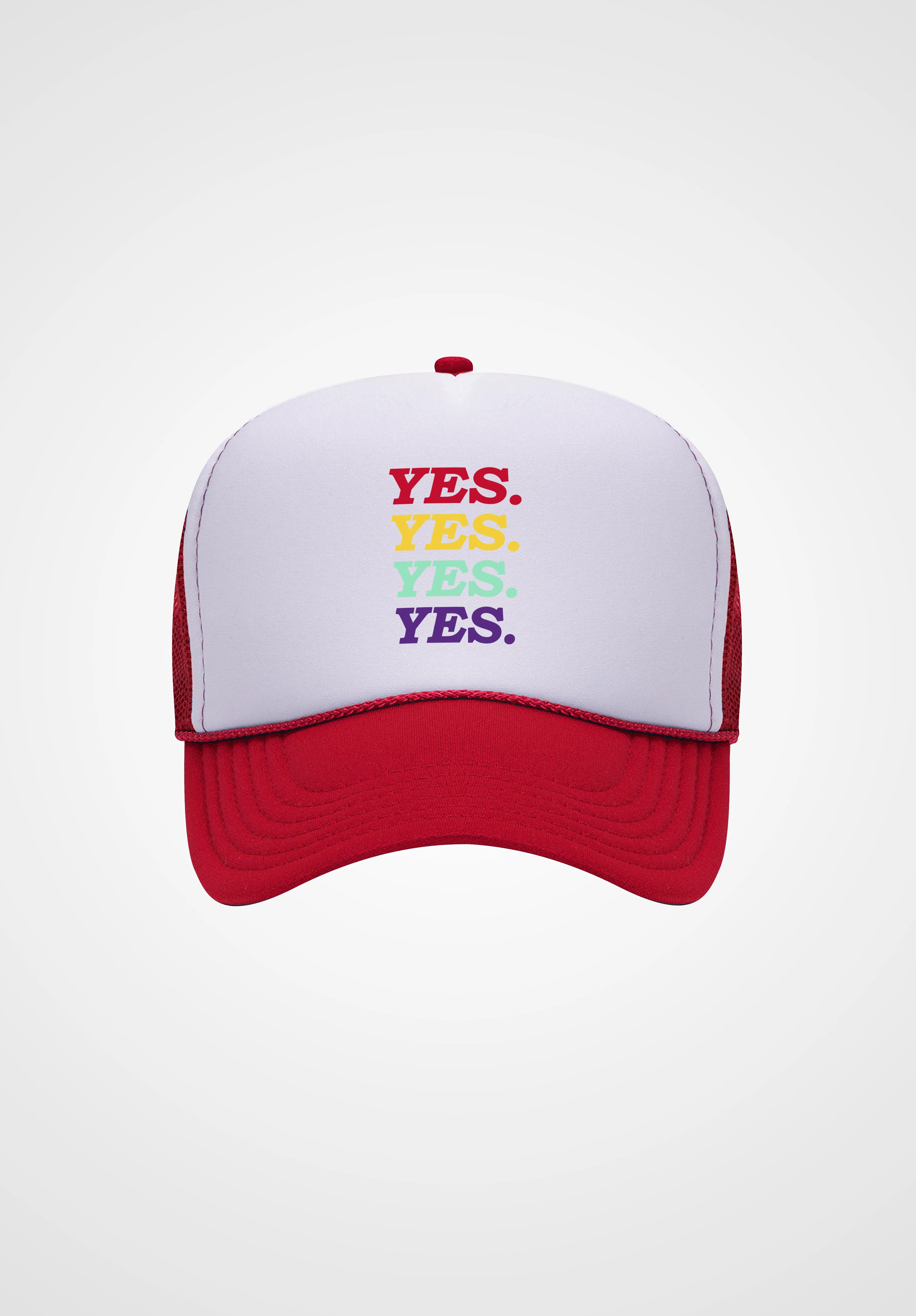 Yes Rainbow Trucker Hat