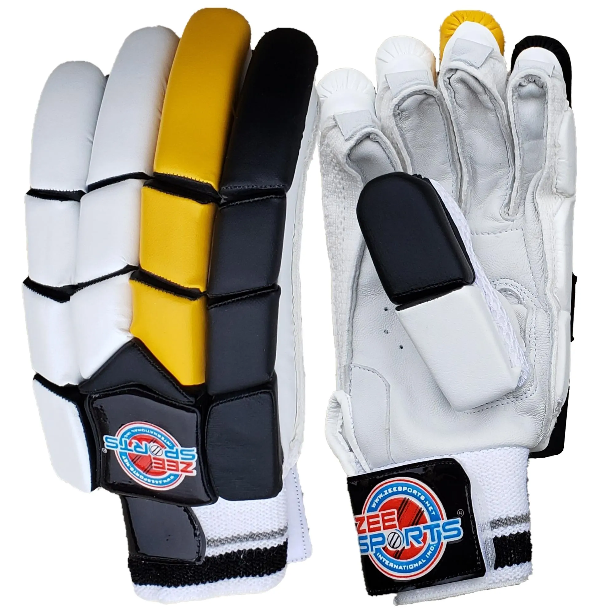 Zee Sports Batting Gloves Youth Yellow Black